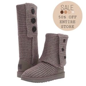 UGG Vintage Classic Cardy Button Knit Boot Tall